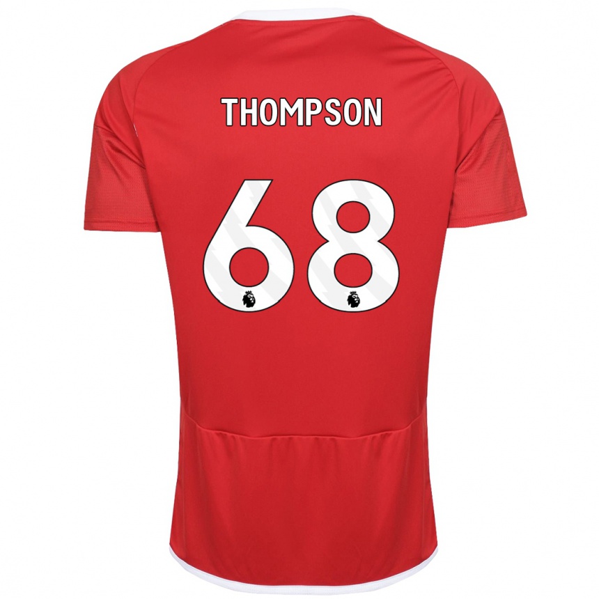 Damen Fußball Jack Thompson #68 Rot Heimtrikot Trikot 2023/24 T-Shirt Luxemburg
