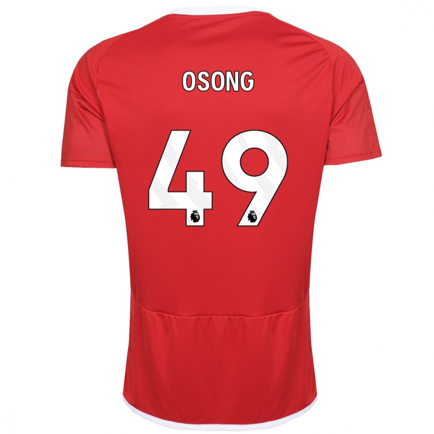 Damen Fußball Detlef Esapa Osong #49 Rot Heimtrikot Trikot 2023/24 T-Shirt Luxemburg