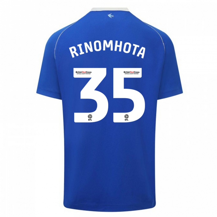 Damen Fußball Andy Rinomhota #35 Blau Heimtrikot Trikot 2023/24 T-Shirt Luxemburg
