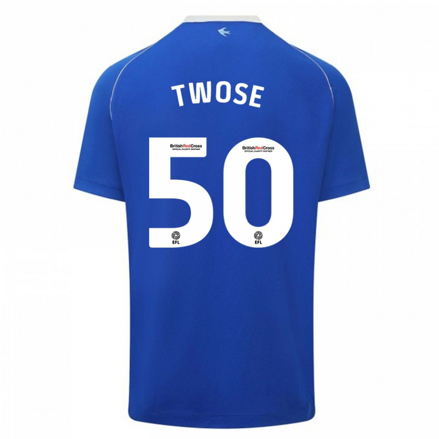 Damen Fußball Cody Twose #50 Blau Heimtrikot Trikot 2023/24 T-Shirt Luxemburg