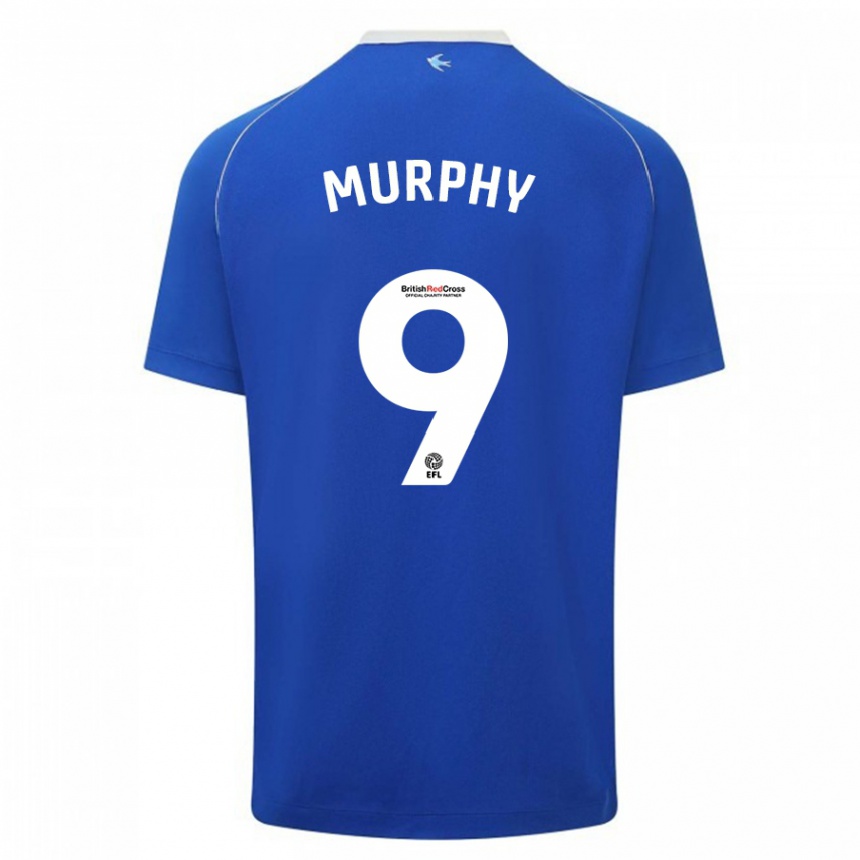 Damen Fußball Alana Murphy #9 Blau Heimtrikot Trikot 2023/24 T-Shirt Luxemburg