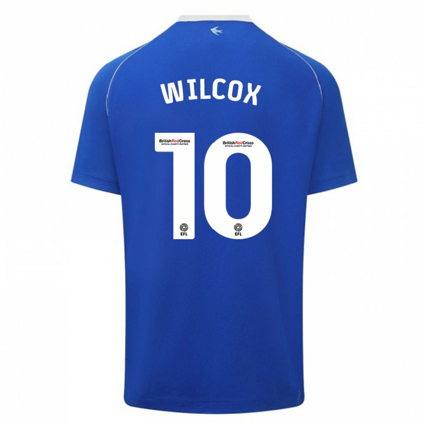 Damen Fußball Danielle Wilcox #10 Blau Heimtrikot Trikot 2023/24 T-Shirt Luxemburg