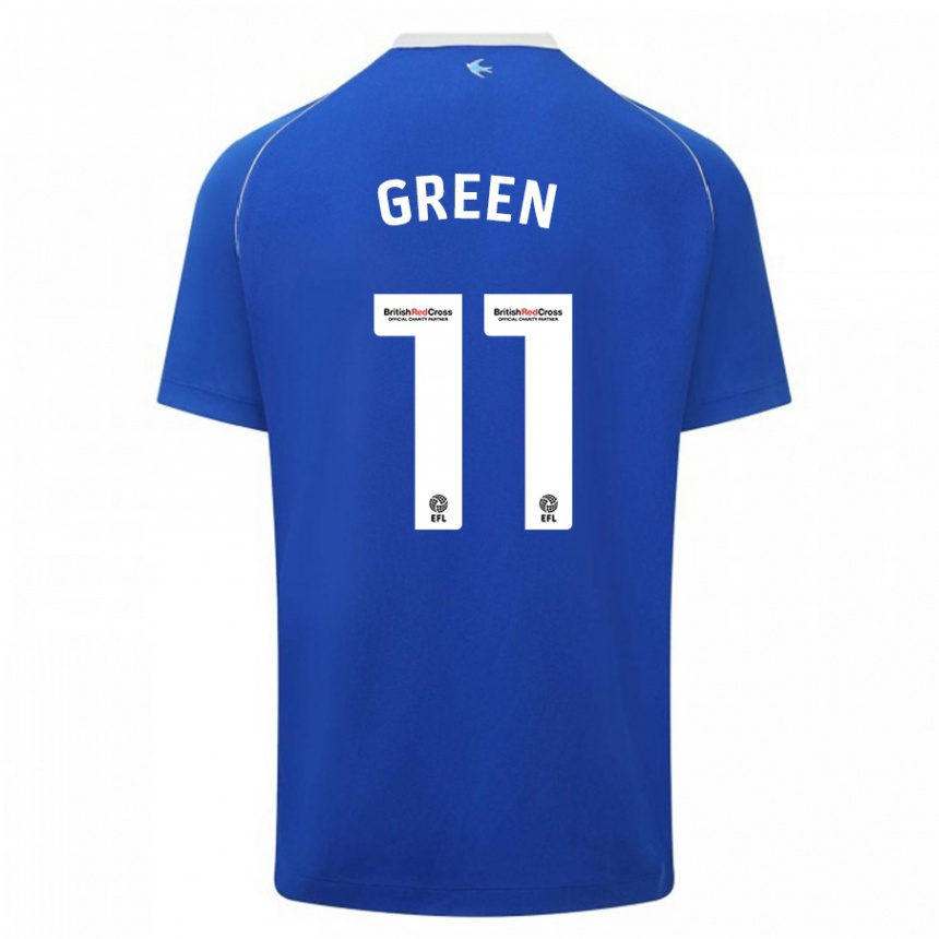 Damen Fußball Danielle Green #11 Blau Heimtrikot Trikot 2023/24 T-Shirt Luxemburg