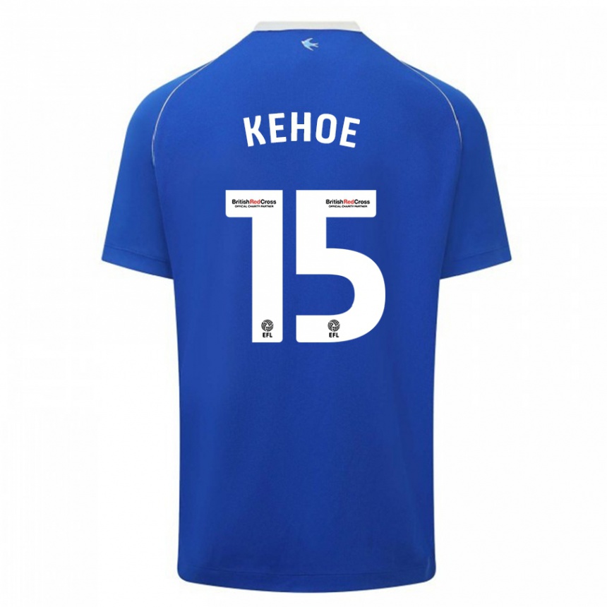 Damen Fußball Molly Kehoe #15 Blau Heimtrikot Trikot 2023/24 T-Shirt Luxemburg