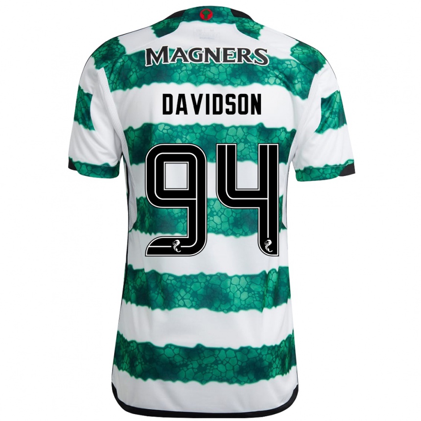 Damen Fußball Bruno Davidson #94 Grün Heimtrikot Trikot 2023/24 T-Shirt Luxemburg