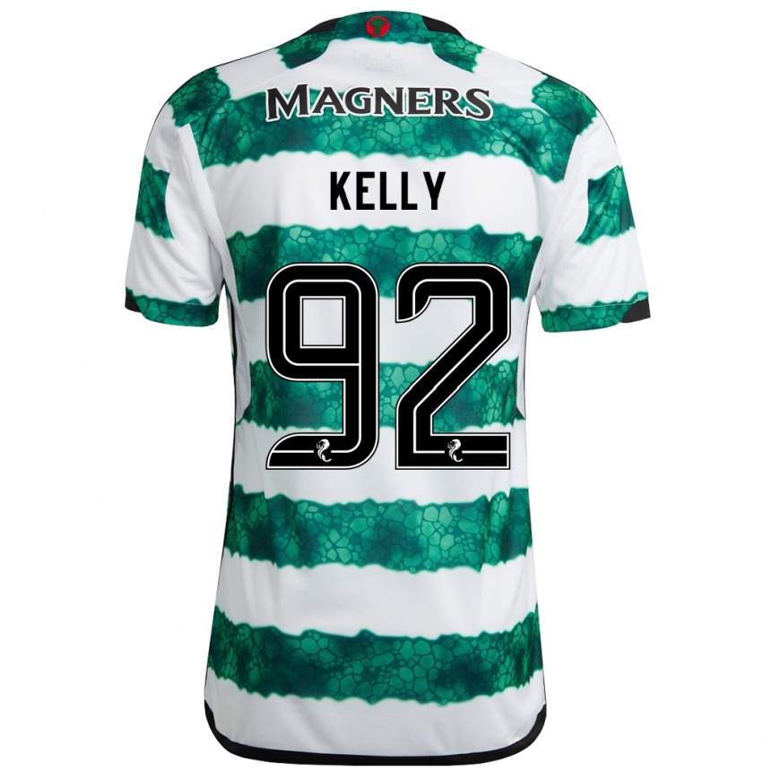 Damen Fußball Daniel Kelly #92 Grün Heimtrikot Trikot 2023/24 T-Shirt Luxemburg