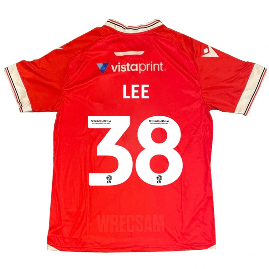 Damen Fußball Elliot Lee #38 Rot Heimtrikot Trikot 2023/24 T-Shirt Luxemburg