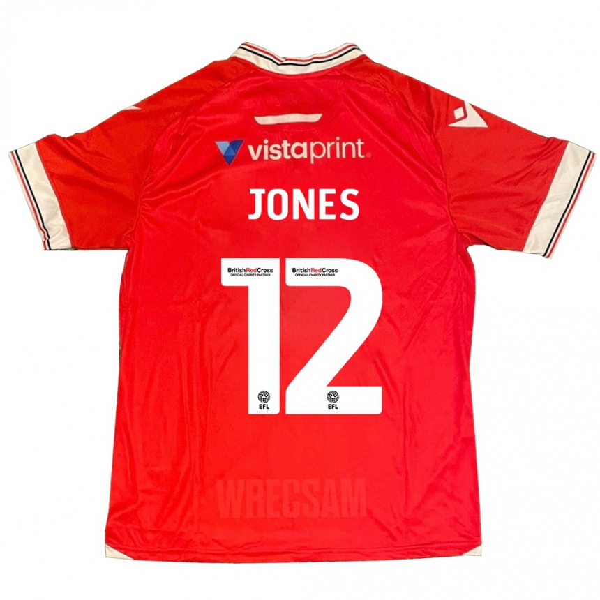 Damen Fußball Carra Jones #12 Rot Heimtrikot Trikot 2023/24 T-Shirt Luxemburg