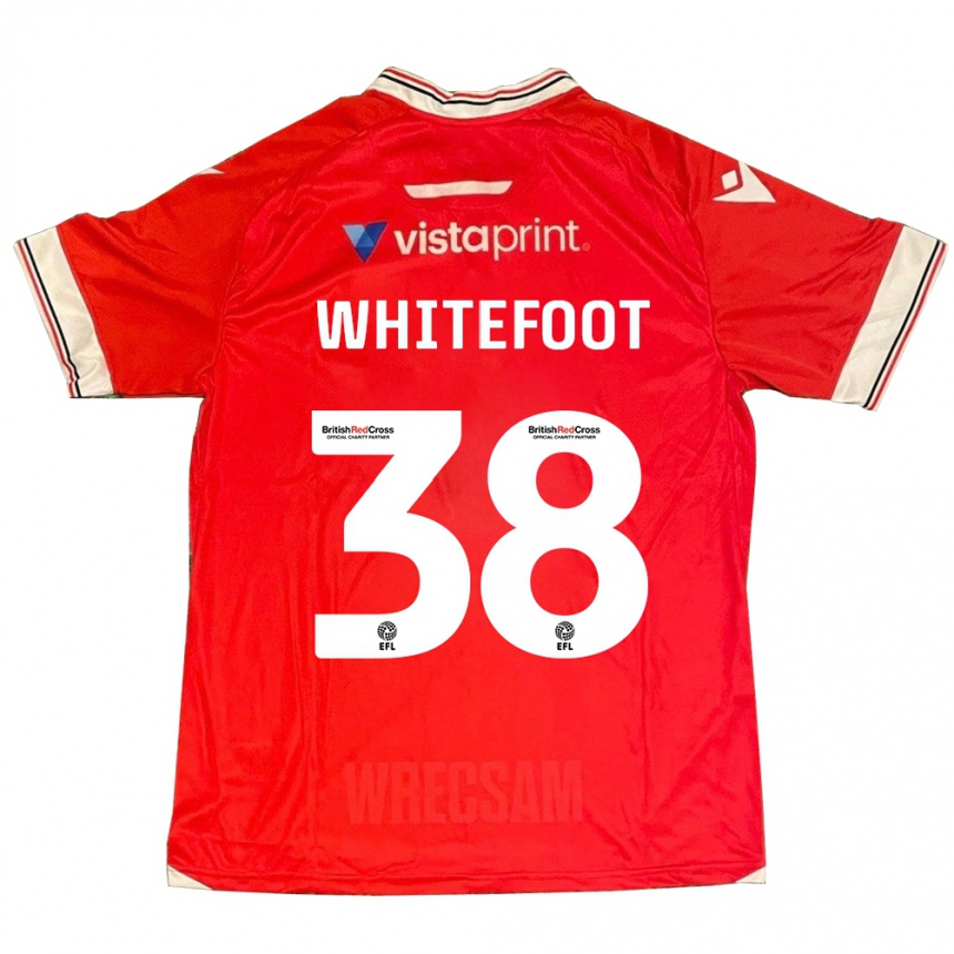 Damen Fußball Lily Whitefoot #38 Rot Heimtrikot Trikot 2023/24 T-Shirt Luxemburg