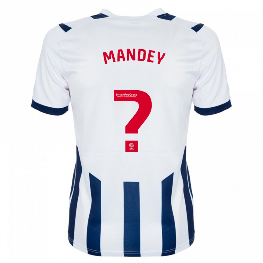 Damen Fußball Souleyman Mandey #0 Weiß Heimtrikot Trikot 2023/24 T-Shirt Luxemburg