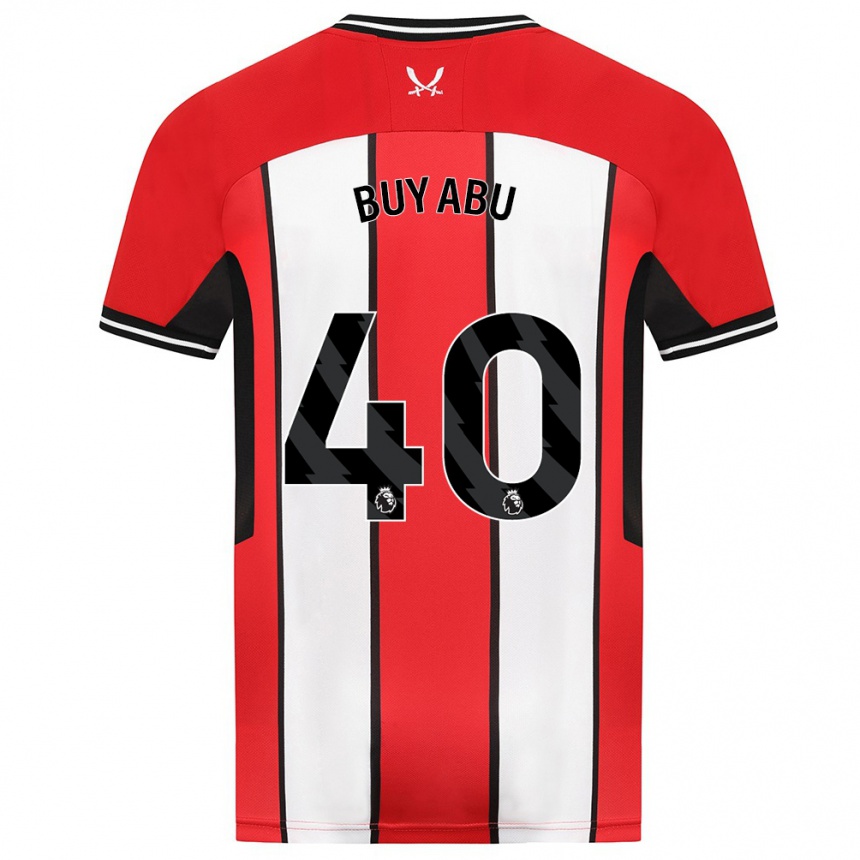 Damen Fußball Jili Buyabu #40 Rot Heimtrikot Trikot 2023/24 T-Shirt Luxemburg