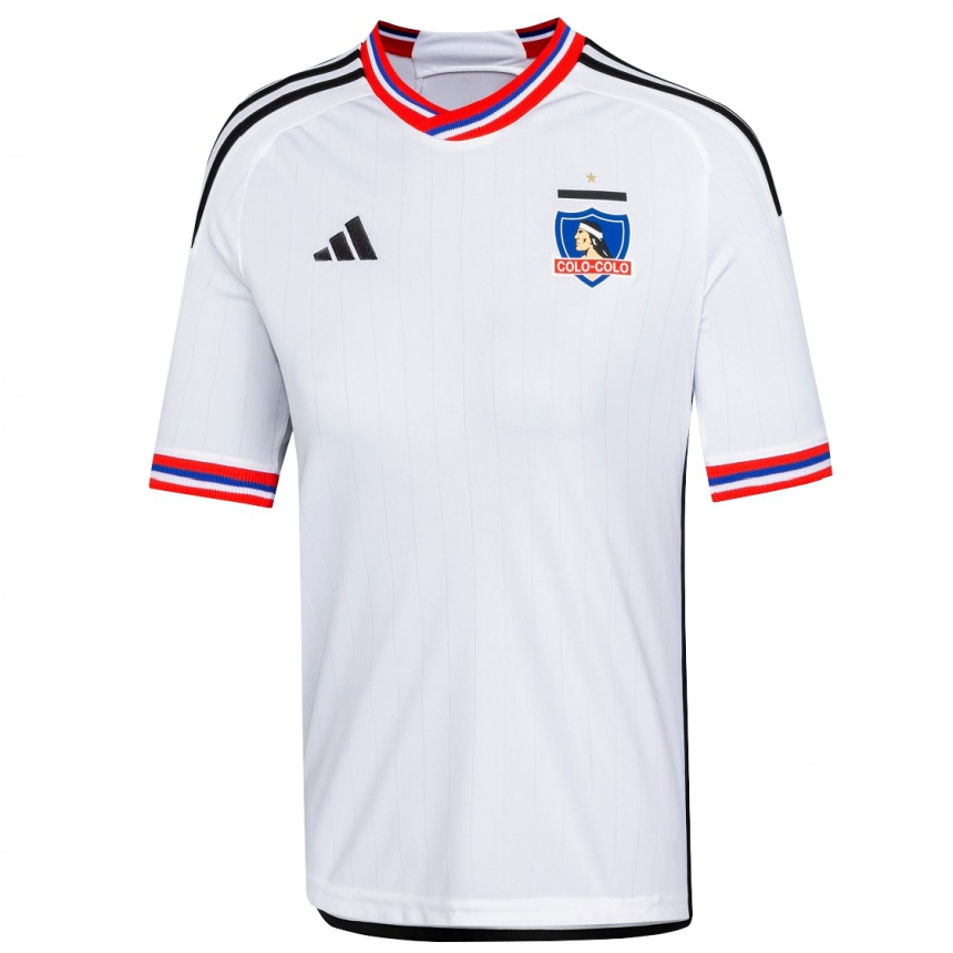 Damen Fußball Alan Saldivia #4 Weiß Heimtrikot Trikot 2023/24 T-Shirt Luxemburg