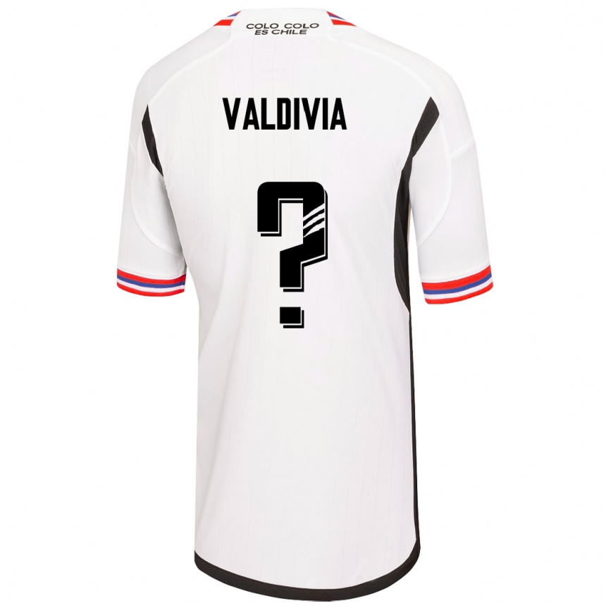 Damen Fußball Felipe Valdivia #0 Weiß Heimtrikot Trikot 2023/24 T-Shirt Luxemburg