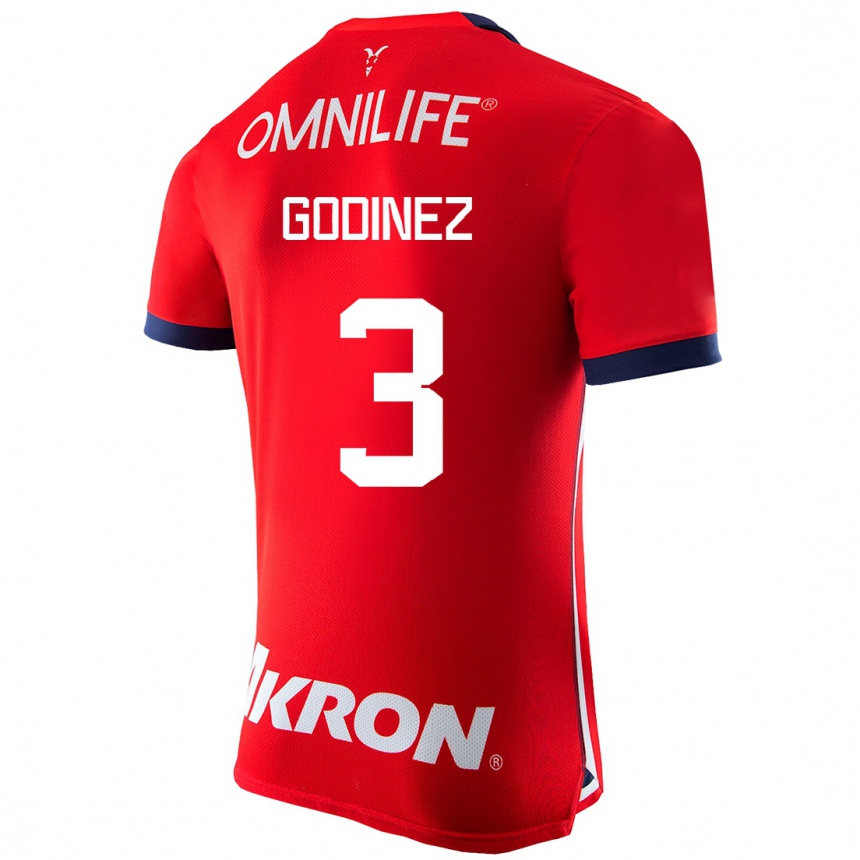 Damen Fußball Damaris Godínez #3 Rot Heimtrikot Trikot 2023/24 T-Shirt Luxemburg