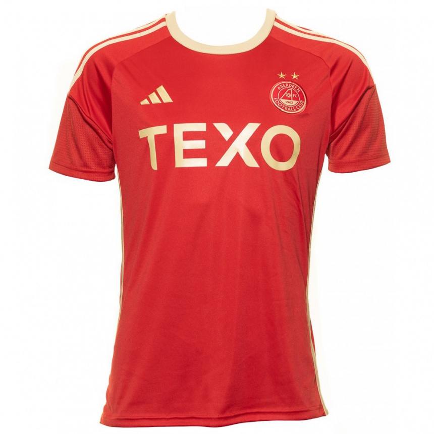 Damen Fußball Connor Barron #8 Rot Heimtrikot Trikot 2023/24 T-Shirt Luxemburg