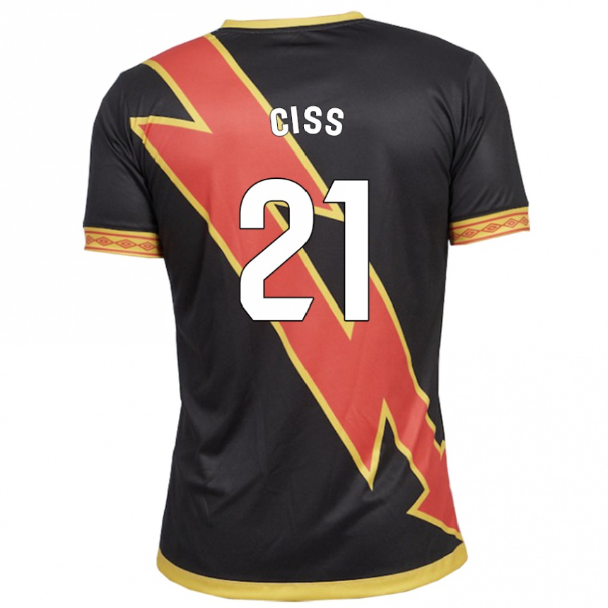 Damen Fußball Pathé Ciss #21 Schwarz Auswärtstrikot Trikot 2023/24 T-Shirt Luxemburg