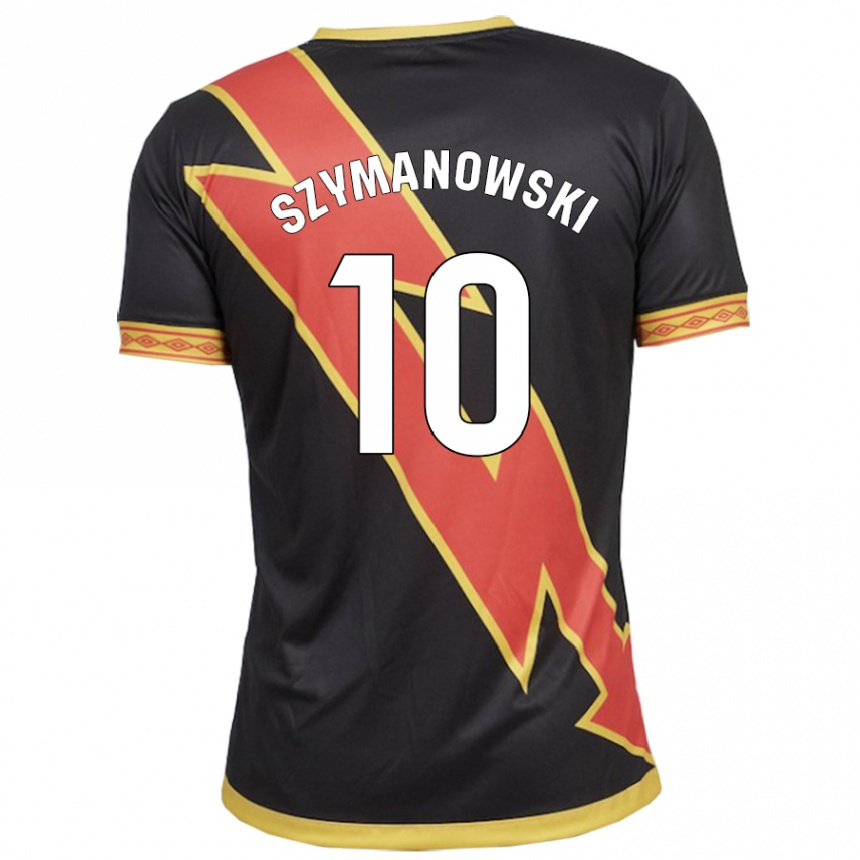 Damen Fußball Marianela Szymanowski #10 Schwarz Auswärtstrikot Trikot 2023/24 T-Shirt Luxemburg