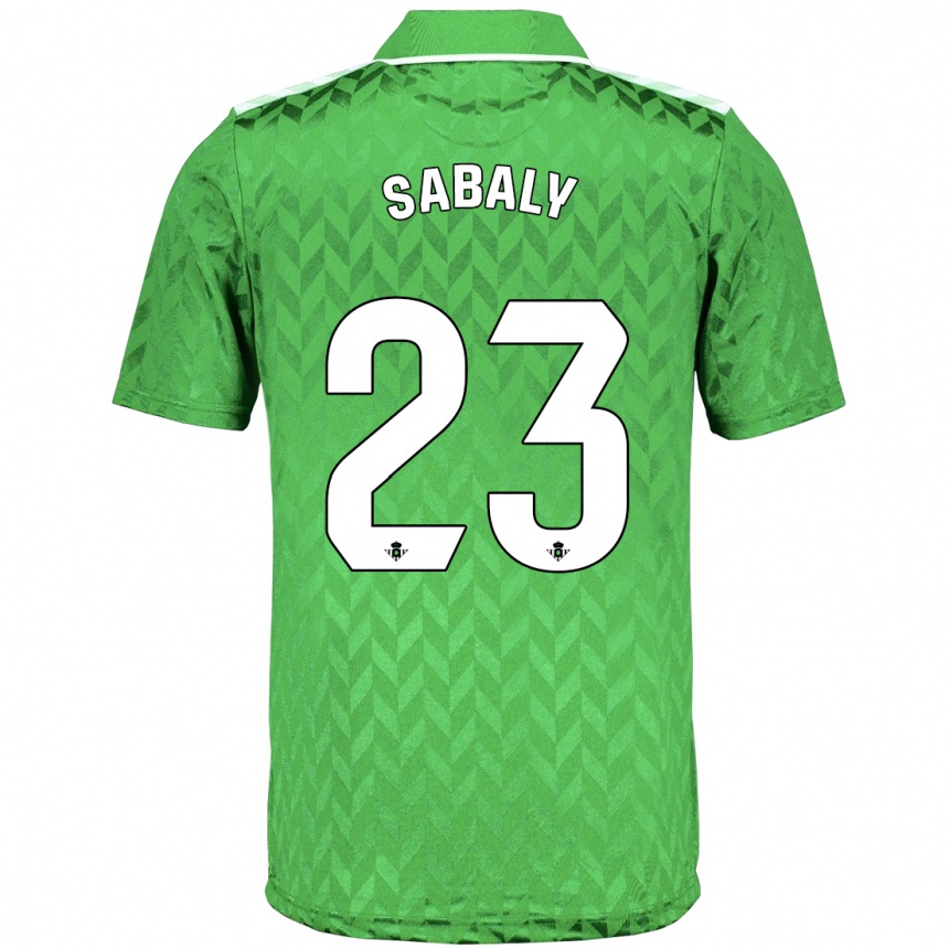 Damen Fußball Youssouf Sabaly #23 Grün Auswärtstrikot Trikot 2023/24 T-Shirt Luxemburg