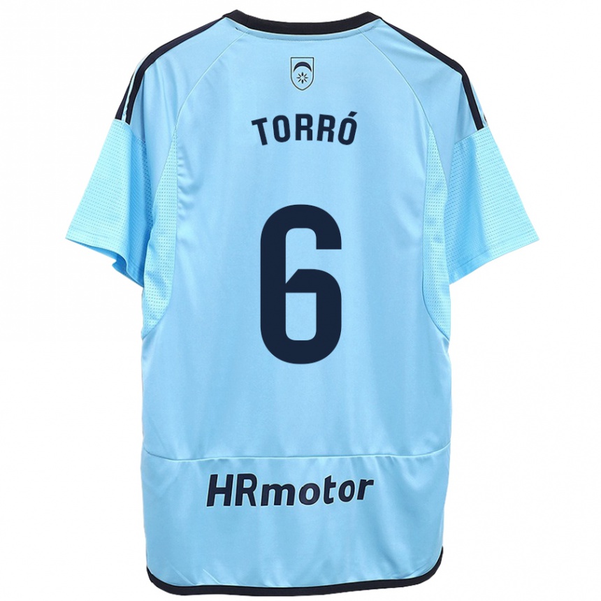 Damen Fußball Lucas Torró #6 Blau Auswärtstrikot Trikot 2023/24 T-Shirt Luxemburg