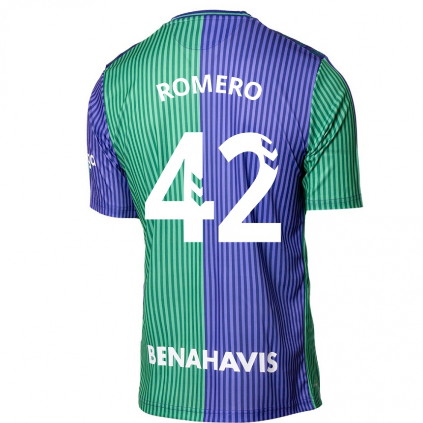 Damen Fußball Andrea Romero #42 Grün Blau Auswärtstrikot Trikot 2023/24 T-Shirt Luxemburg