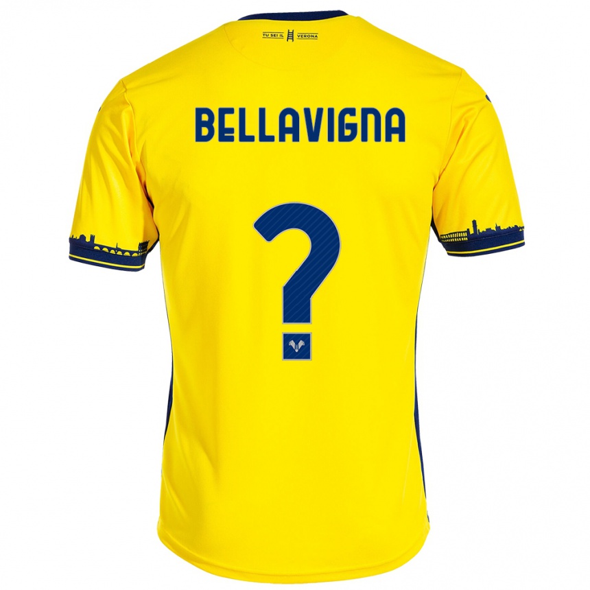 Damen Fußball Marco Bellavigna #0 Gelb Auswärtstrikot Trikot 2023/24 T-Shirt Luxemburg