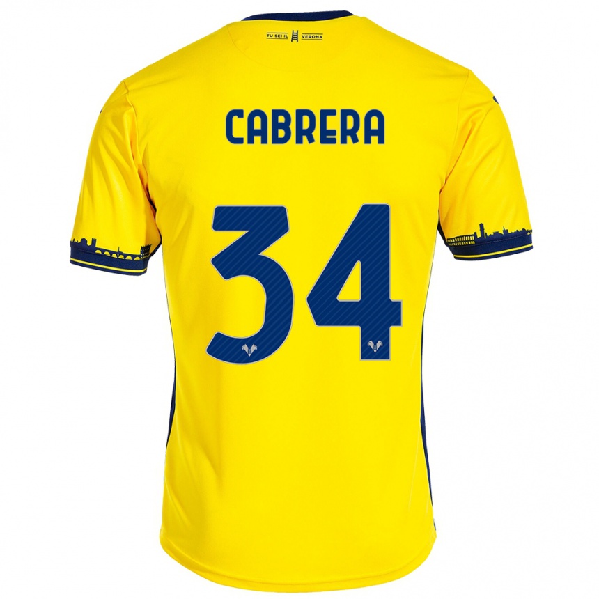 Damen Fußball Ilena Cabrera #34 Gelb Auswärtstrikot Trikot 2023/24 T-Shirt Luxemburg