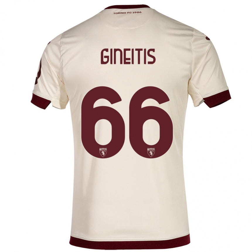 Damen Fußball Gvidas Gineitis #66 Sekt Auswärtstrikot Trikot 2023/24 T-Shirt Luxemburg