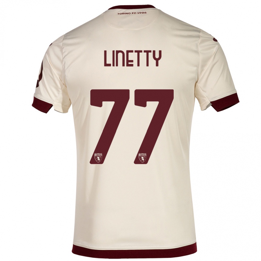 Damen Fußball Karol Linetty #77 Sekt Auswärtstrikot Trikot 2023/24 T-Shirt Luxemburg