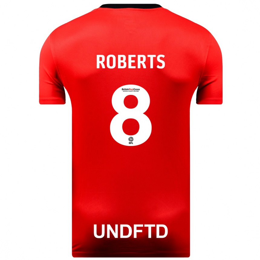 Damen Fußball Tyler Roberts #8 Rot Auswärtstrikot Trikot 2023/24 T-Shirt Luxemburg