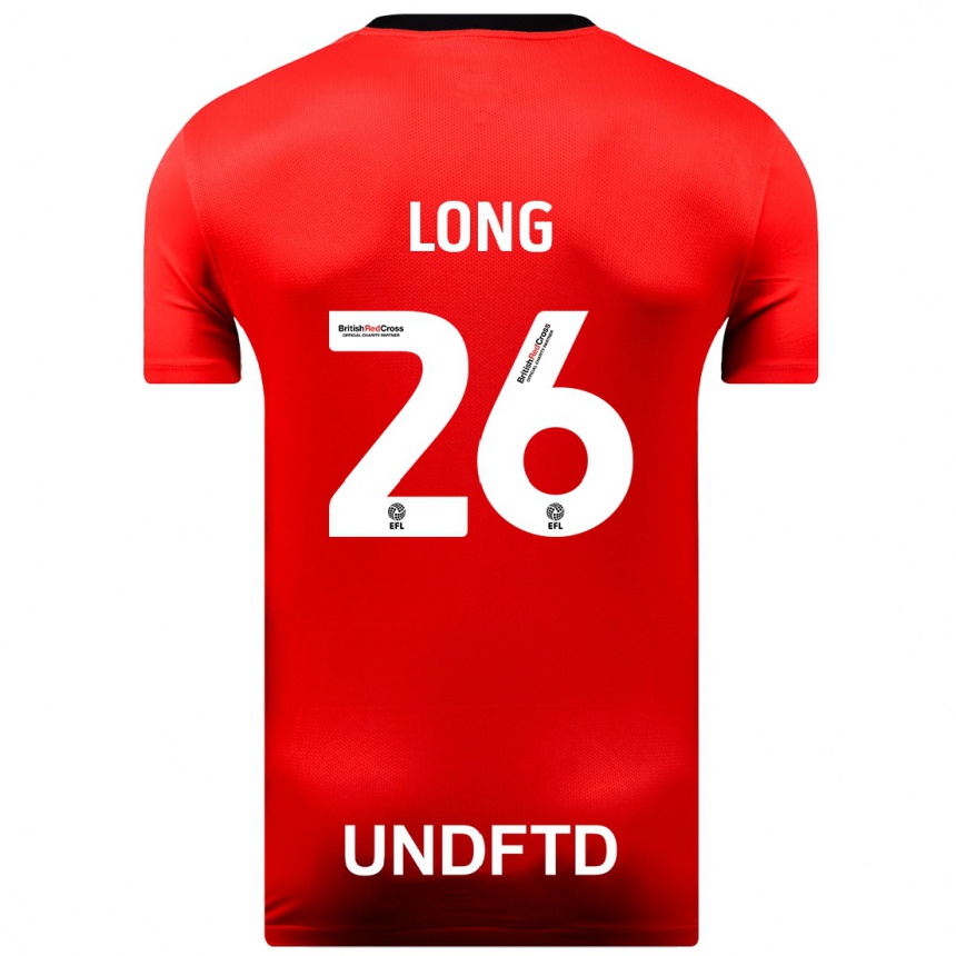 Damen Fußball Kevin Long #26 Rot Auswärtstrikot Trikot 2023/24 T-Shirt Luxemburg