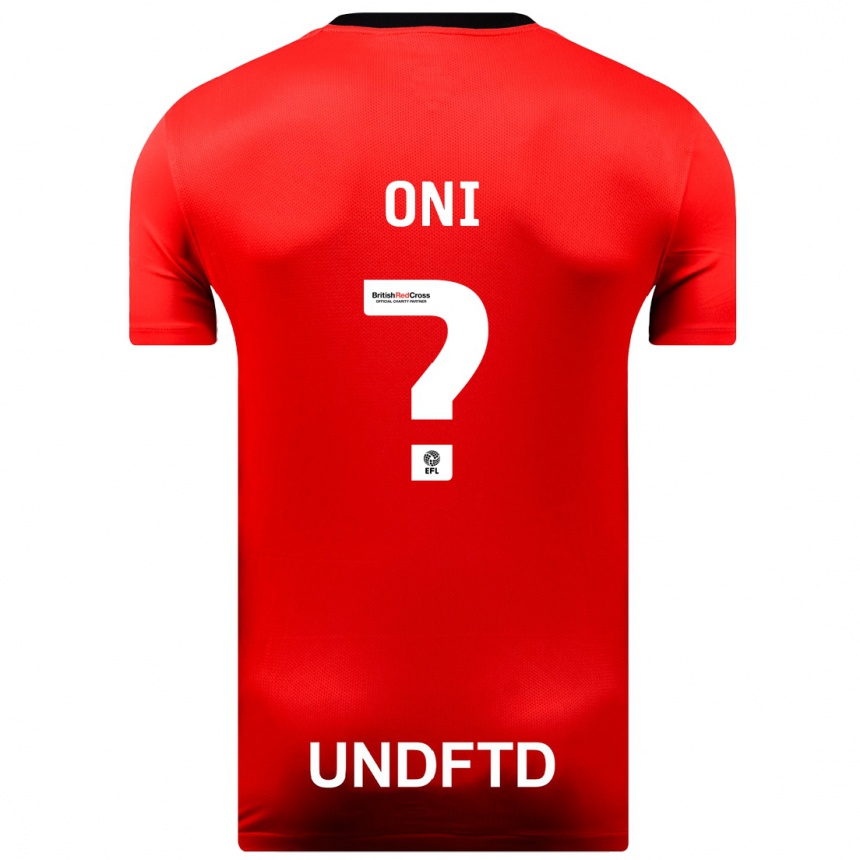 Damen Fußball Ifeoluwa Oni #0 Rot Auswärtstrikot Trikot 2023/24 T-Shirt Luxemburg