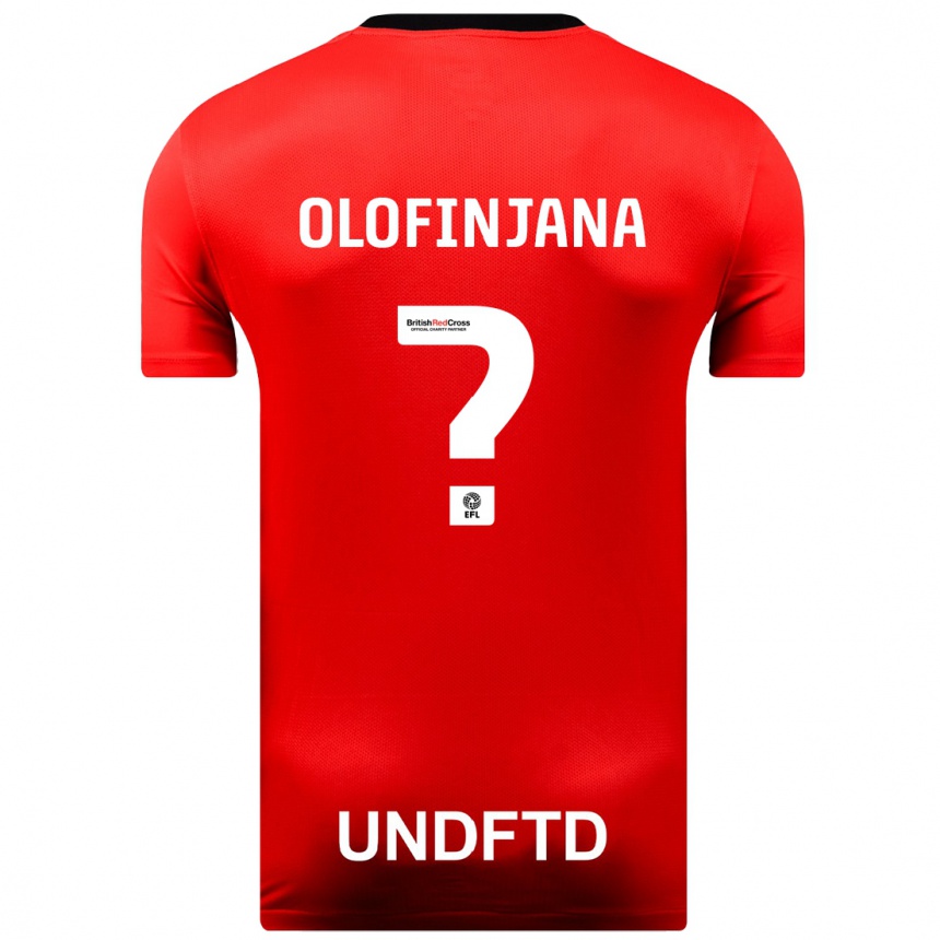 Damen Fußball Femi Olofinjana #0 Rot Auswärtstrikot Trikot 2023/24 T-Shirt Luxemburg