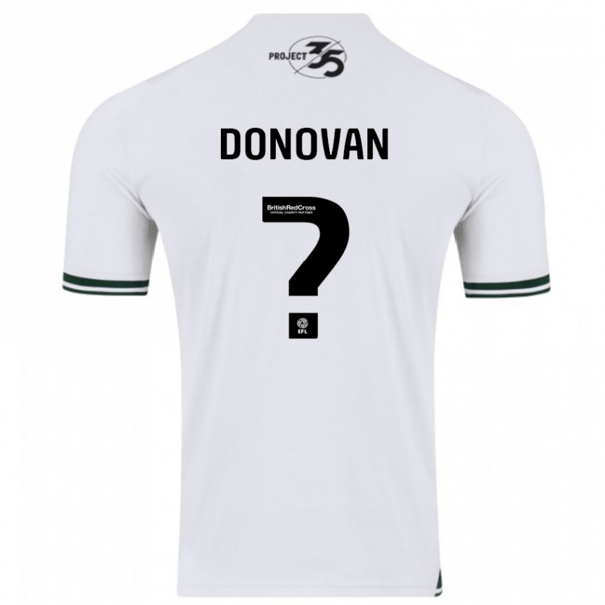 Damen Fußball Henry Donovan #0 Weiß Auswärtstrikot Trikot 2023/24 T-Shirt Luxemburg