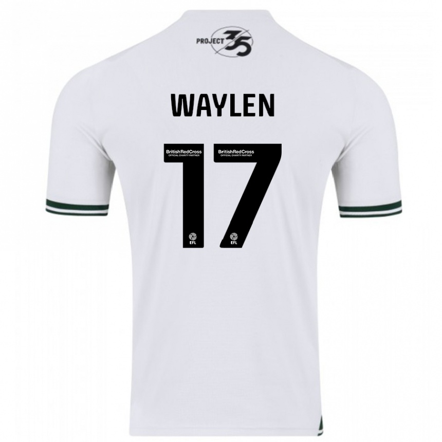 Damen Fußball Libby Waylen #17 Weiß Auswärtstrikot Trikot 2023/24 T-Shirt Luxemburg