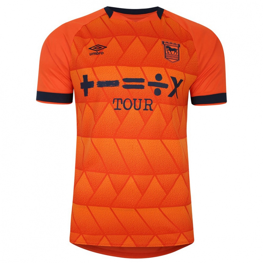 Damen Fußball Ihren Namen #0 Orangefarben Auswärtstrikot Trikot 2023/24 T-Shirt Luxemburg
