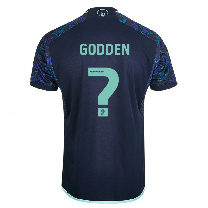 Damen Fußball Scott Godden #0 Blau Auswärtstrikot Trikot 2023/24 T-Shirt Luxemburg