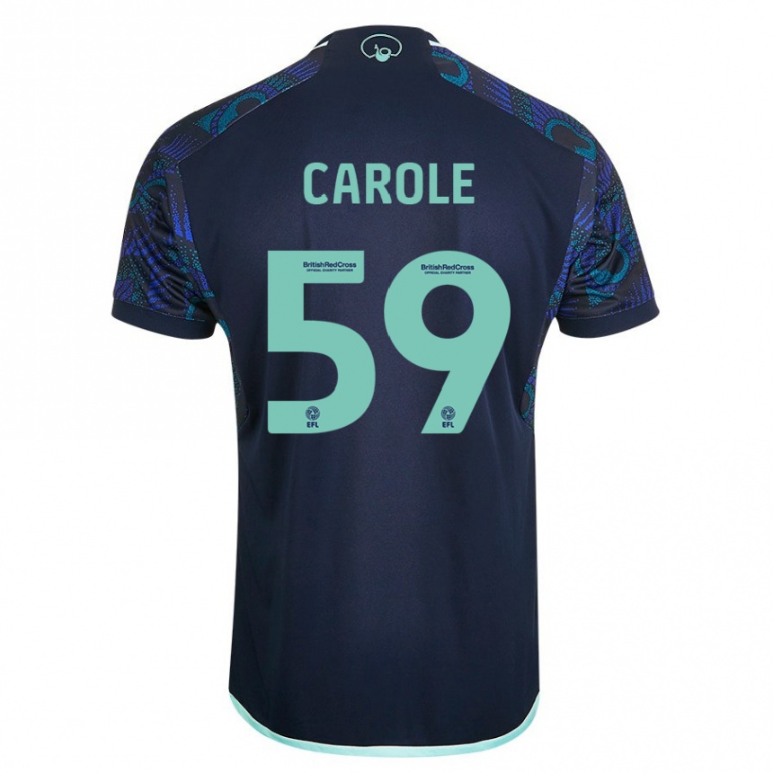 Damen Fußball Keenan Carole #59 Blau Auswärtstrikot Trikot 2023/24 T-Shirt Luxemburg