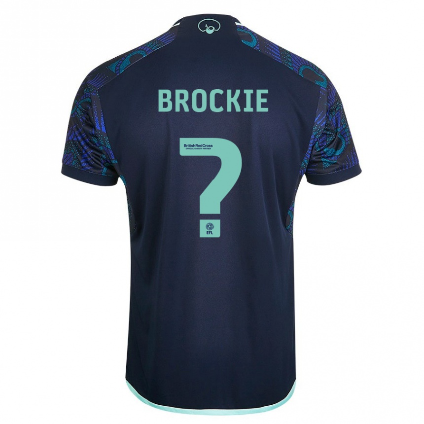 Damen Fußball Devon Brockie #0 Blau Auswärtstrikot Trikot 2023/24 T-Shirt Luxemburg