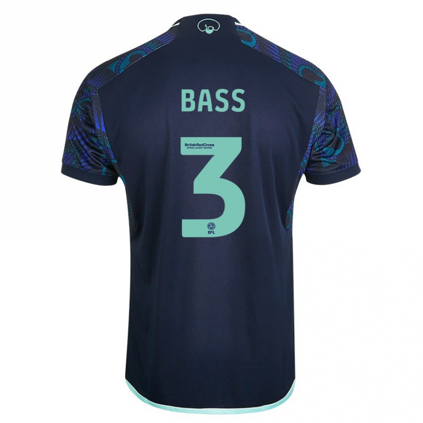 Damen Fußball Rebekah Bass #3 Blau Auswärtstrikot Trikot 2023/24 T-Shirt Luxemburg