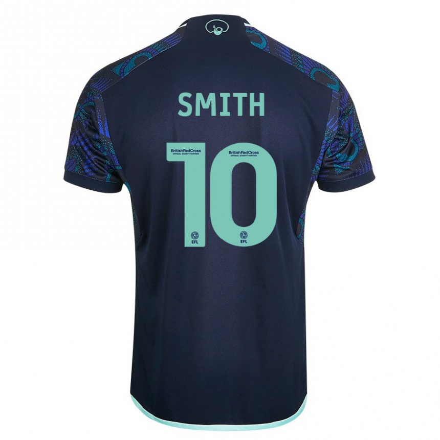 Damen Fußball Kathryn Smith #10 Blau Auswärtstrikot Trikot 2023/24 T-Shirt Luxemburg