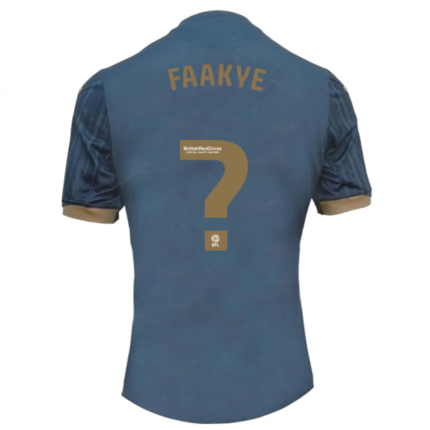 Damen Fußball Richard Faakye #0 Dunkles Blaugrün Auswärtstrikot Trikot 2023/24 T-Shirt Luxemburg