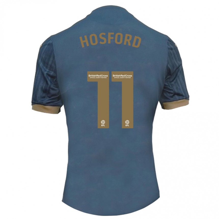 Damen Fußball Katy Hosford #11 Dunkles Blaugrün Auswärtstrikot Trikot 2023/24 T-Shirt Luxemburg