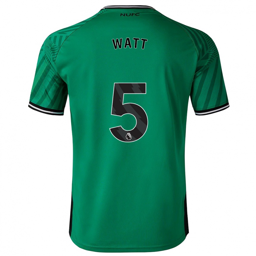 Damen Fußball Olivia Watt #5 Grün Auswärtstrikot Trikot 2023/24 T-Shirt Luxemburg