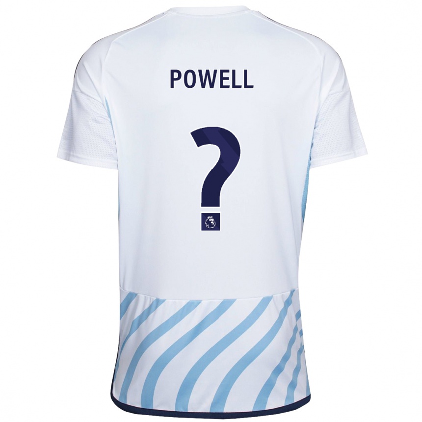 Damen Fußball Jayden Powell #0 Weiß Blau Auswärtstrikot Trikot 2023/24 T-Shirt Luxemburg