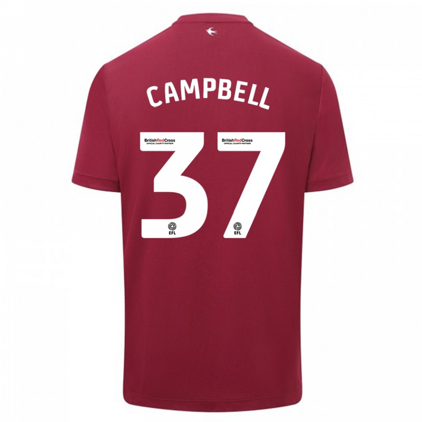 Damen Fußball Vontae Daley-Campbell #37 Rot Auswärtstrikot Trikot 2023/24 T-Shirt Luxemburg