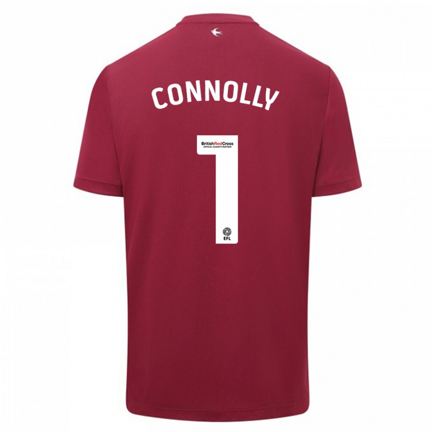 Damen Fußball Daisy Connolly #1 Rot Auswärtstrikot Trikot 2023/24 T-Shirt Luxemburg