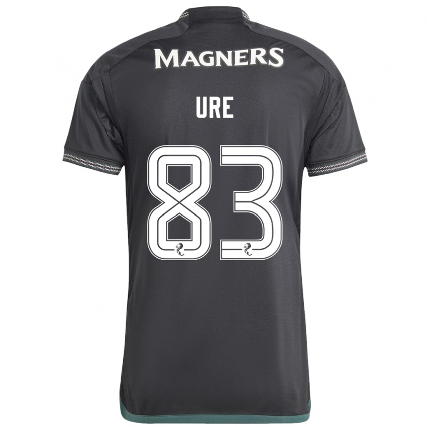 Damen Fußball Kyle Ure #83 Schwarz Auswärtstrikot Trikot 2023/24 T-Shirt Luxemburg