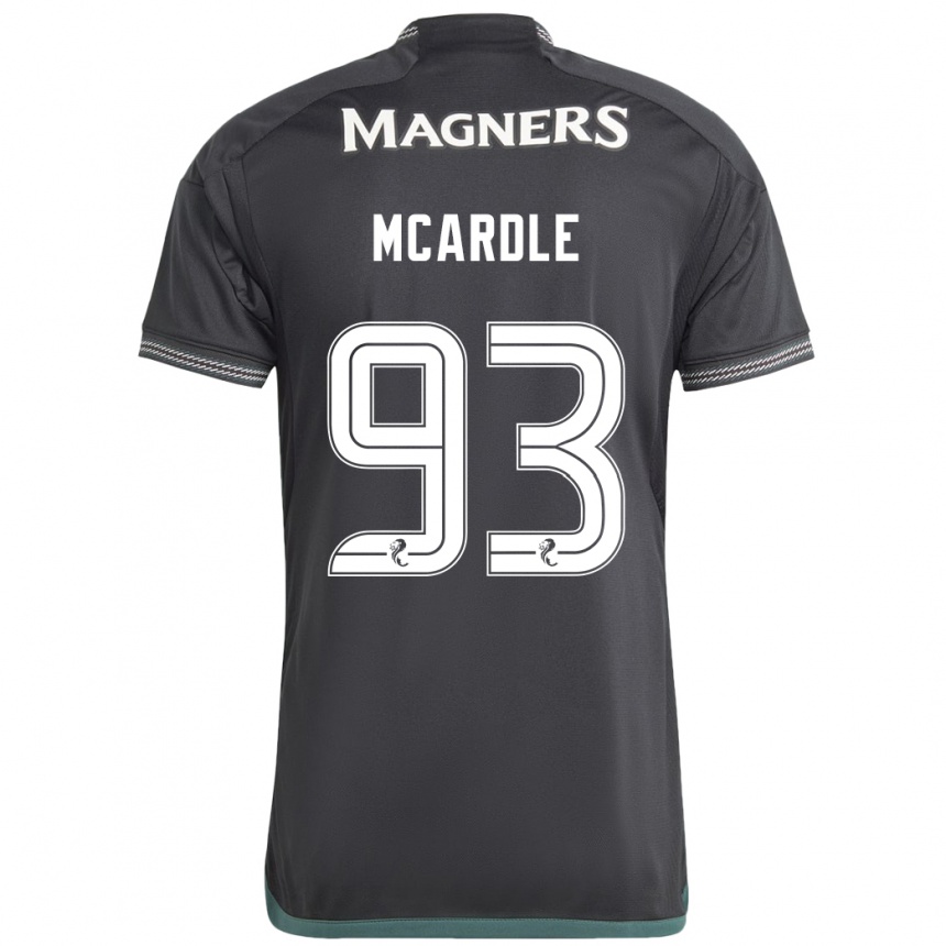Damen Fußball Sean Mcardle #93 Schwarz Auswärtstrikot Trikot 2023/24 T-Shirt Luxemburg