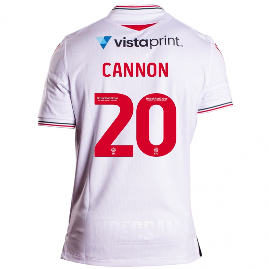 Damen Fußball Andy Cannon #20 Weiß Auswärtstrikot Trikot 2023/24 T-Shirt Luxemburg