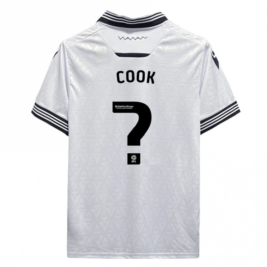 Damen Fußball Luke Cook #0 Weiß Auswärtstrikot Trikot 2023/24 T-Shirt Luxemburg